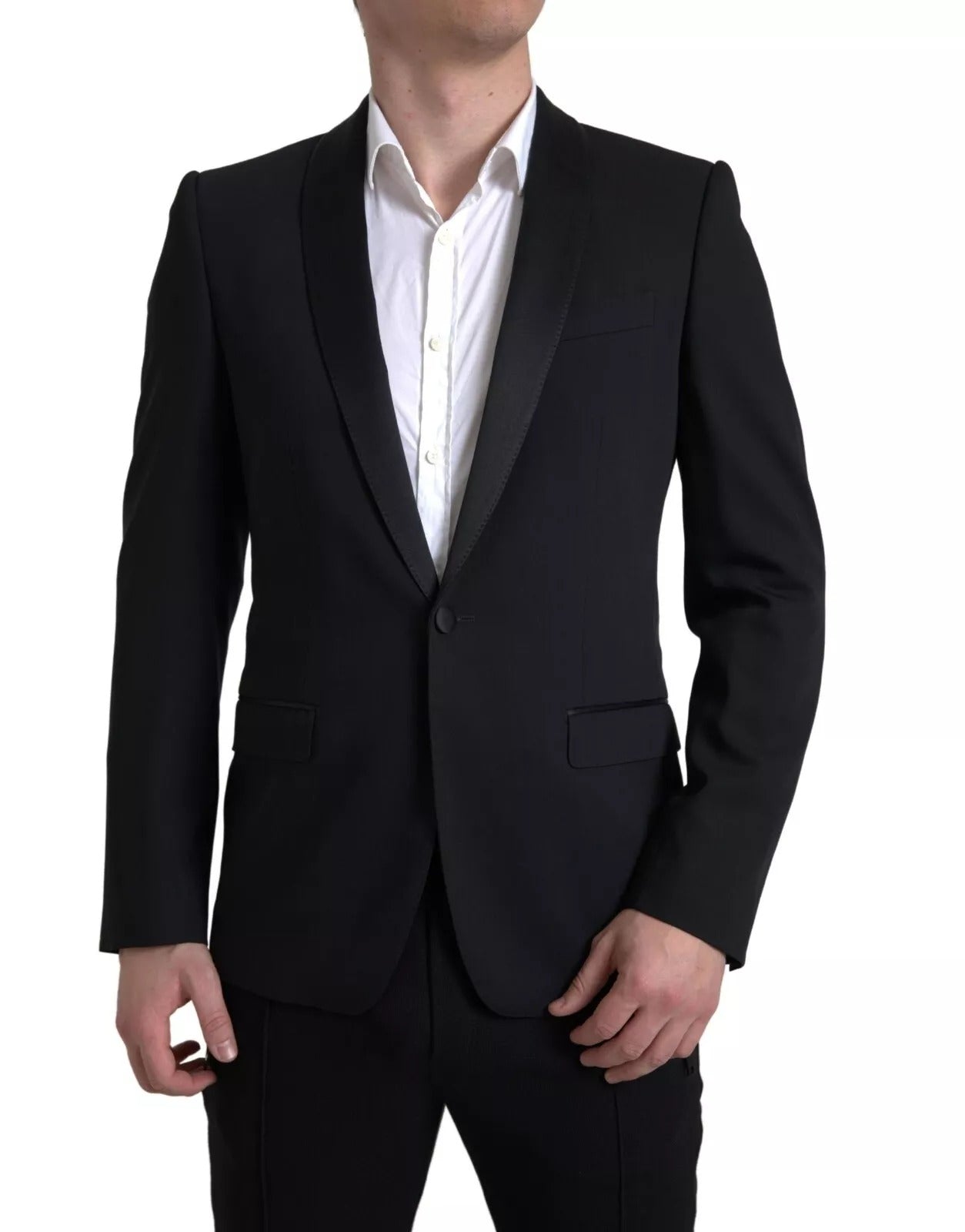 Black Wool Single Breasted MARTINI Blazer