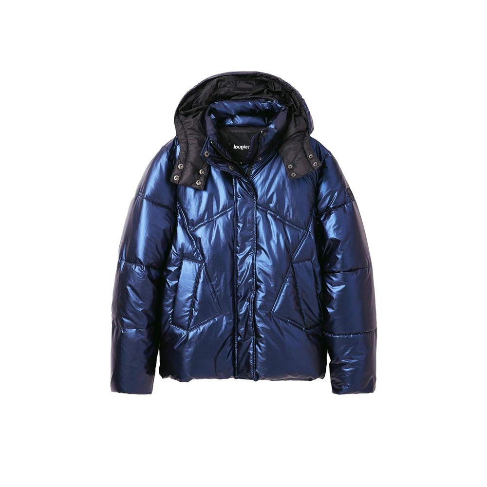 Blue Polyamide Jackets & Coat