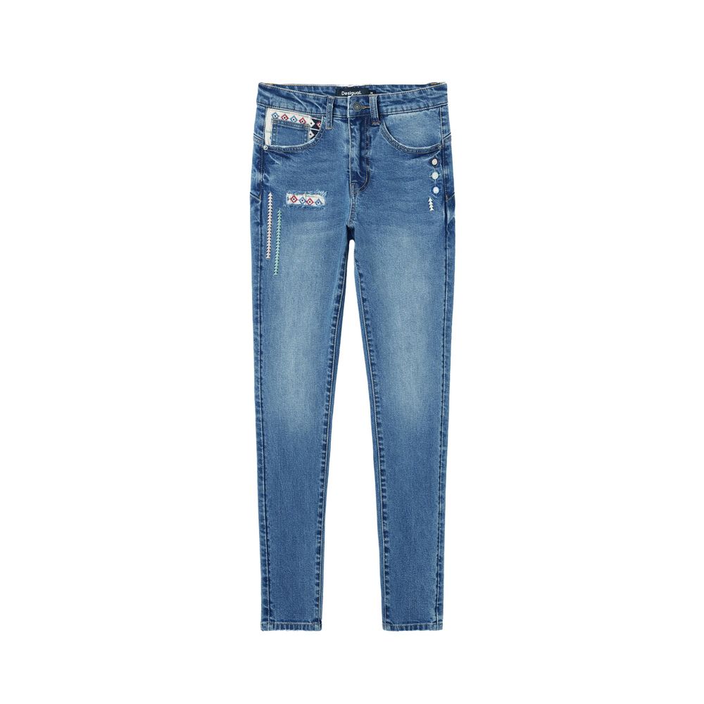 Blue Cotton Jeans & Pant