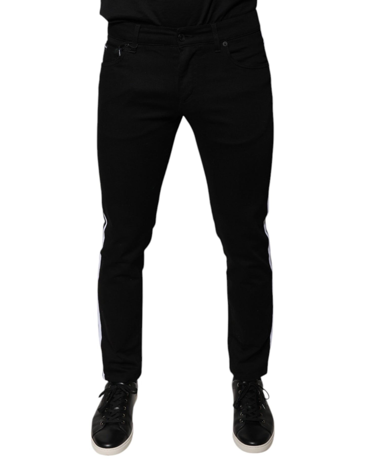 Black Crown Cotton Stretch Skinny Denim Jeans