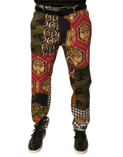 Multicolor Patchwork Men Dress Pants