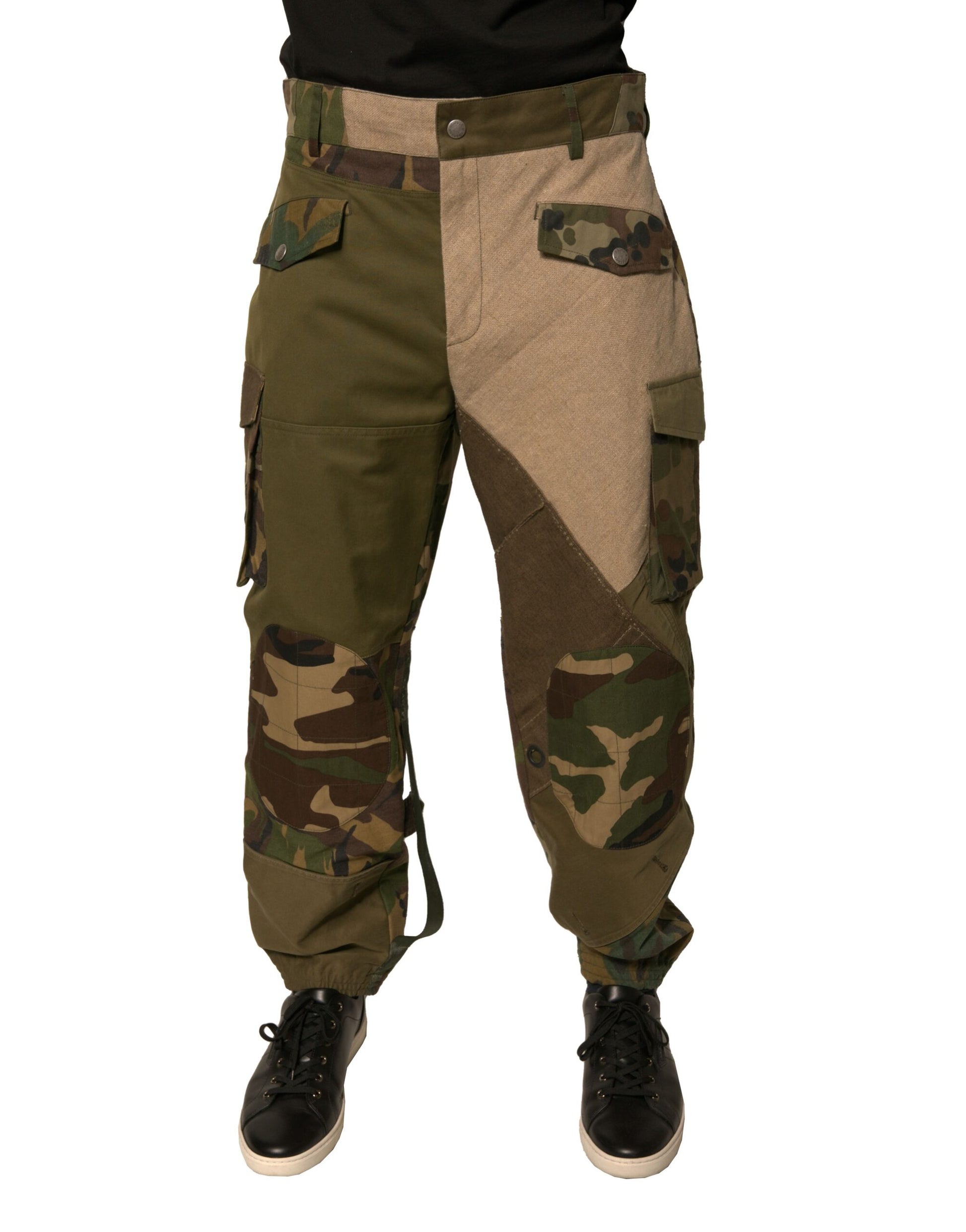 Multicolor Patchwork Flight Cargo Pants