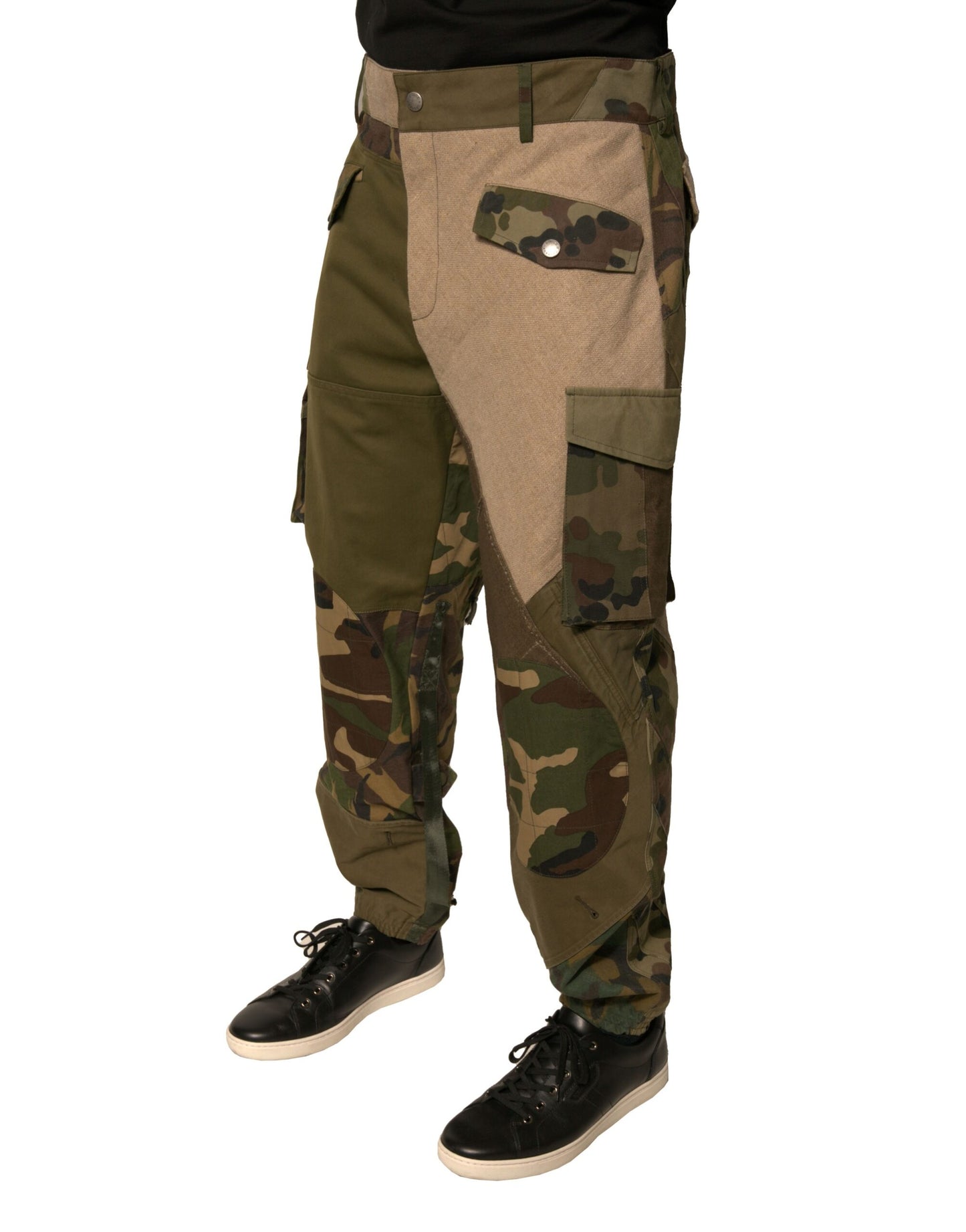 Multicolor Patchwork Flight Cargo Pants