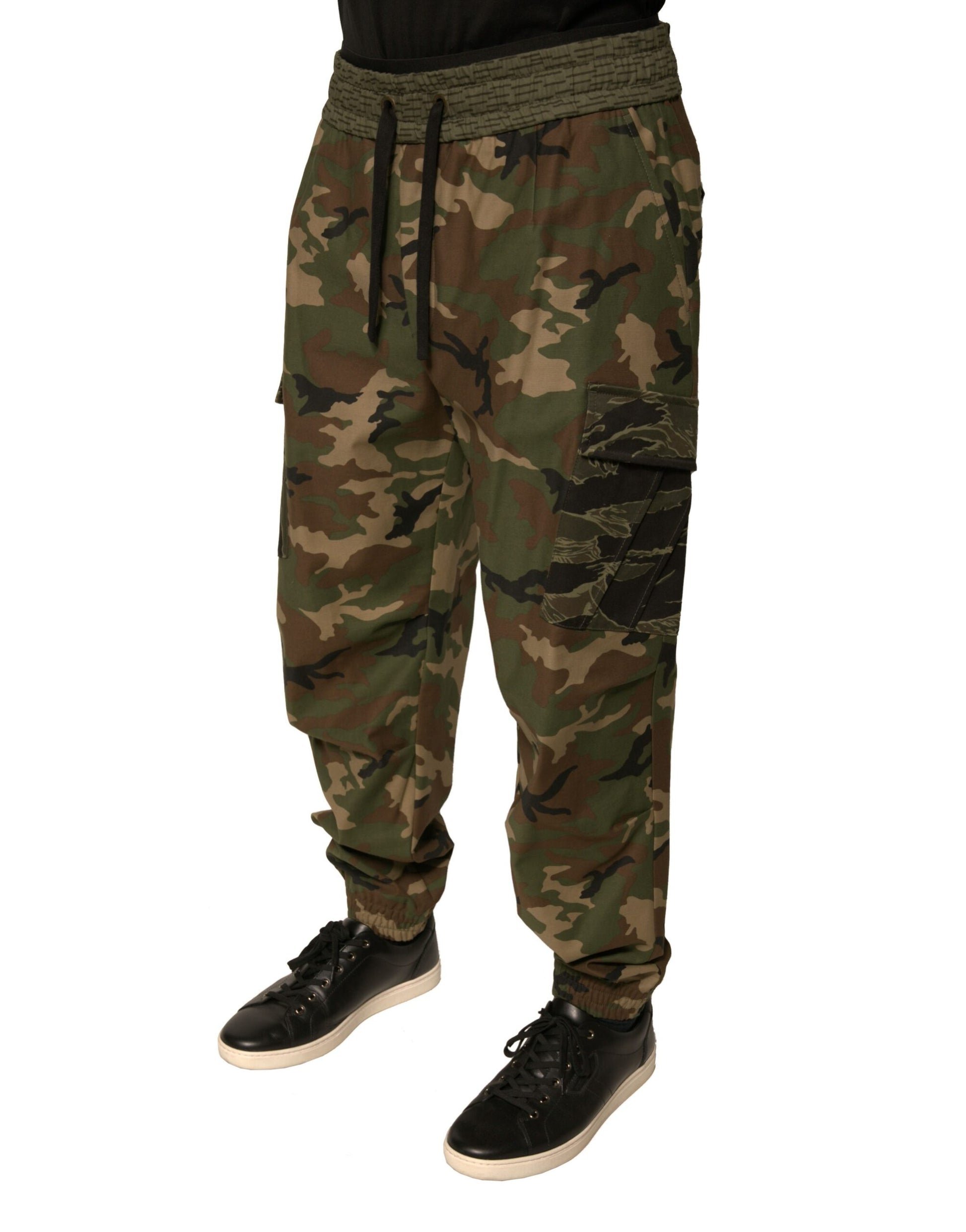 Multicolor Camouflage Cargo Sweatpants Pants