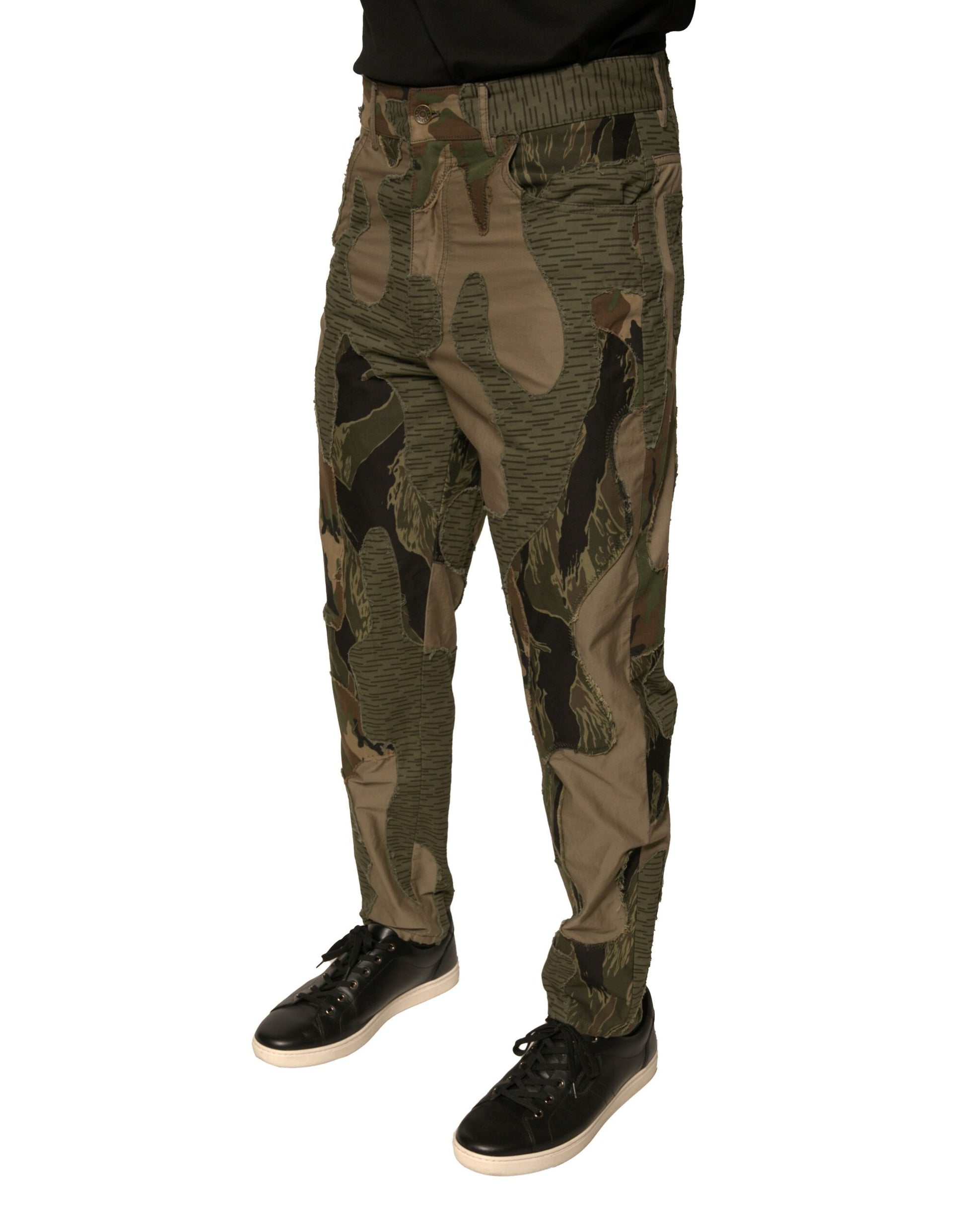 Multicolor Camouflage Cotton Pants