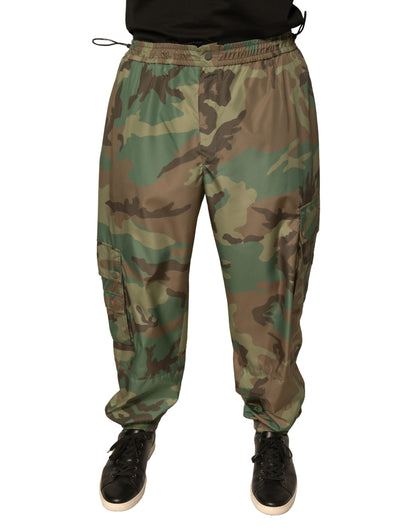 Multicolor Camouflage Cargo Sweatpants Pants