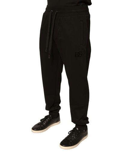 Black Cotton Jogger Sweatpants Pants