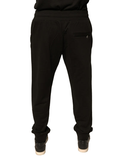 Black Cotton Jogger Sweatpants Pants