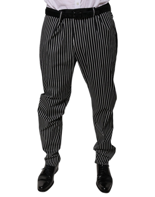 Black Stripes Skinny Dress Pants