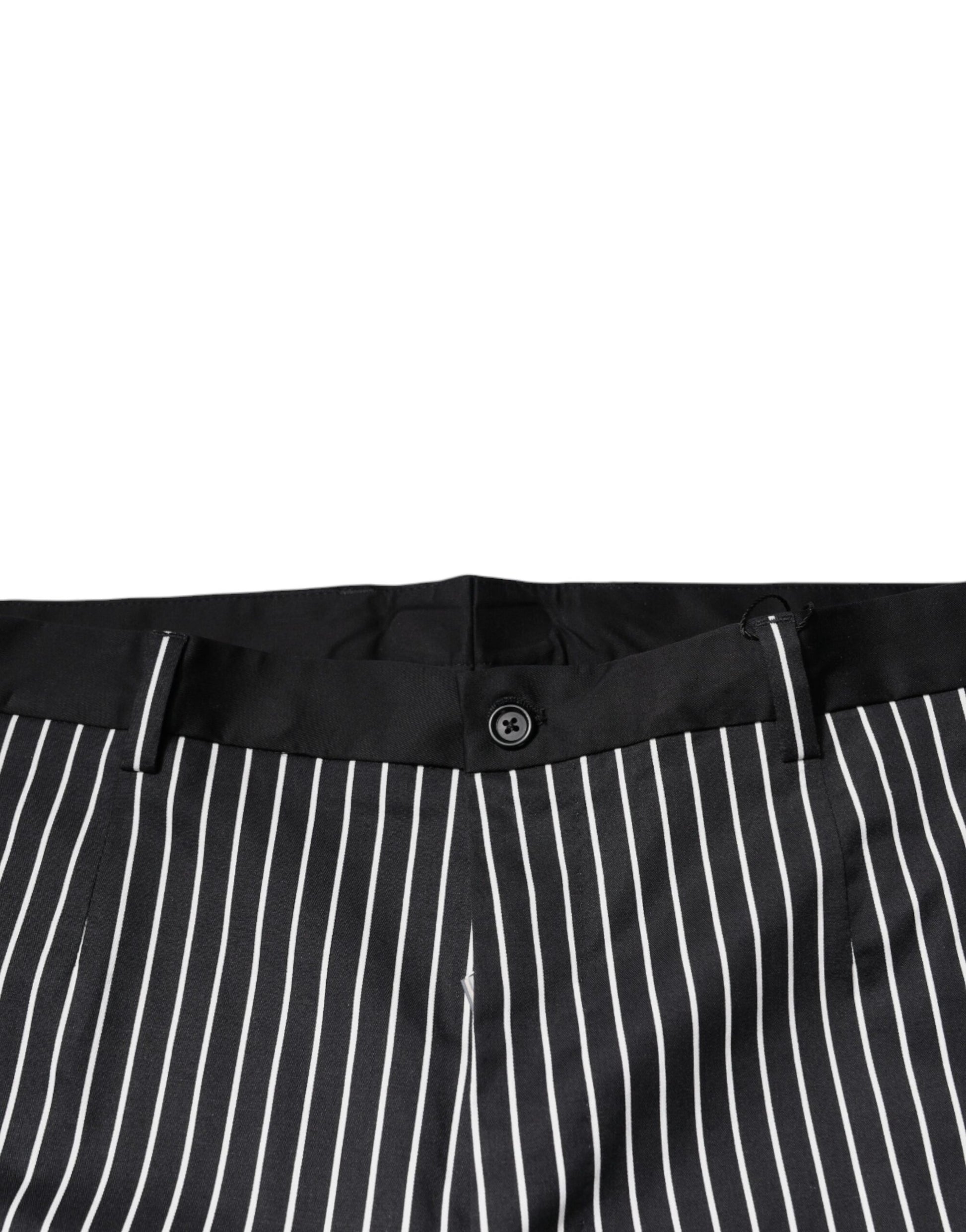 Black Stripes Skinny Dress Pants