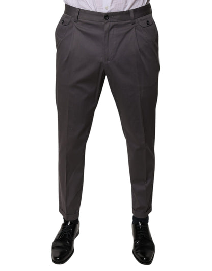 Dark Gray Mid Waist Dress Pants