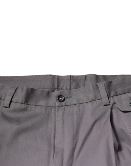 Dark Gray Mid Waist Dress Pants