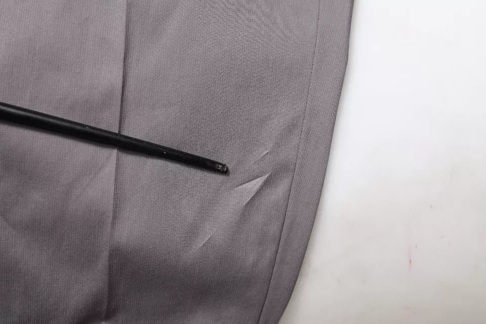 Dark Gray Mid Waist Dress Pants