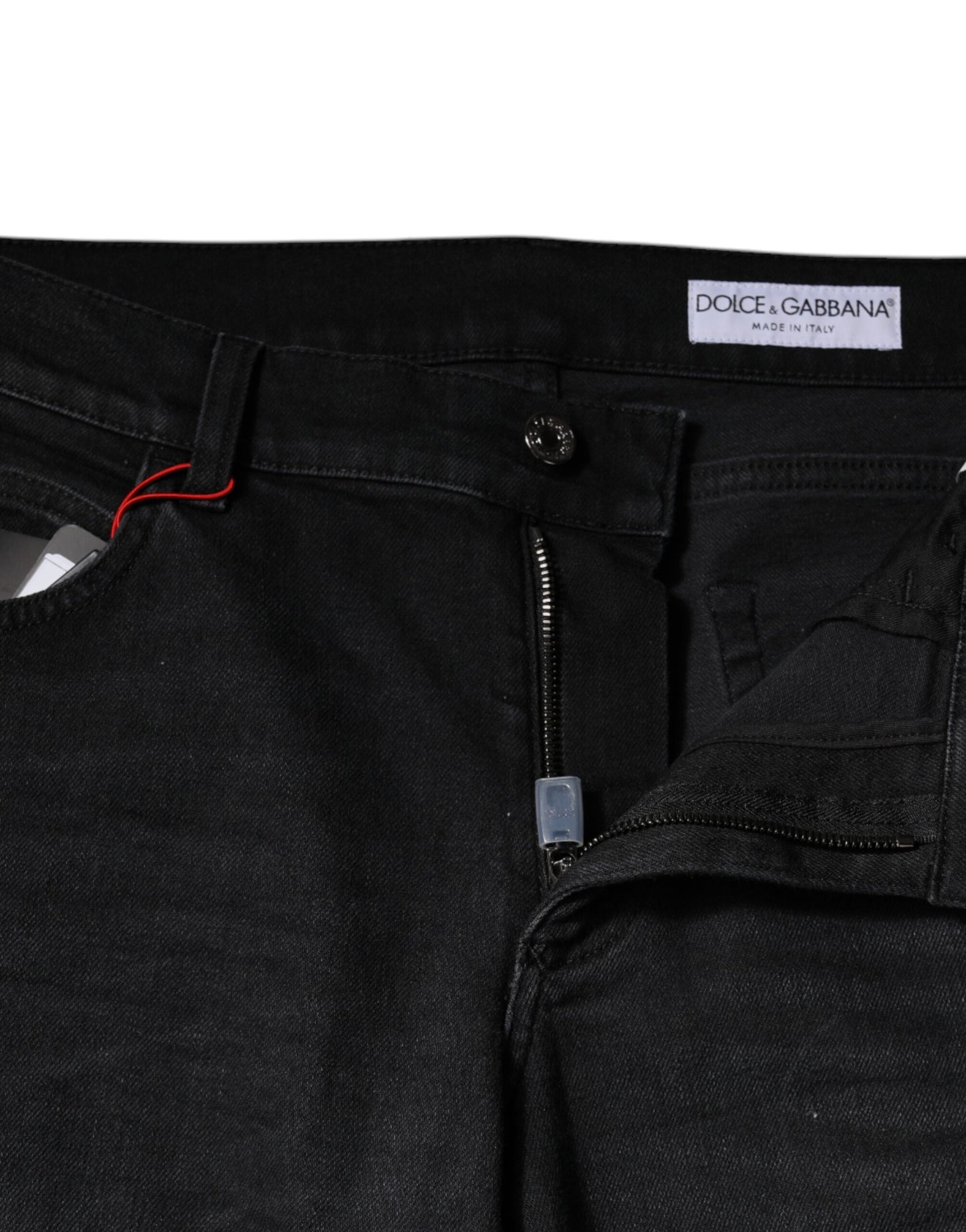 Black Cotton Logo Plaque Regular Denim Jeans