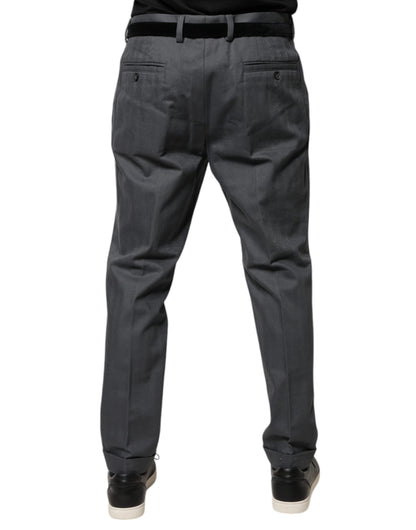 Gray Tapered Formal Dress Pants