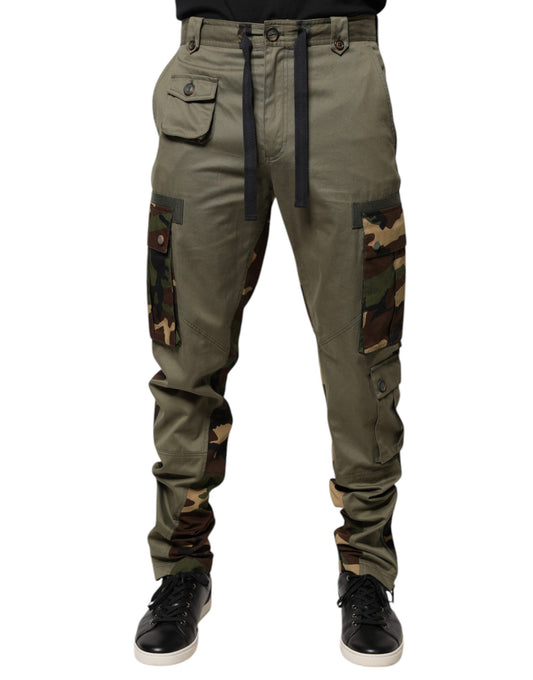 Multicolor Patchwork Camouflage Cargo Pants