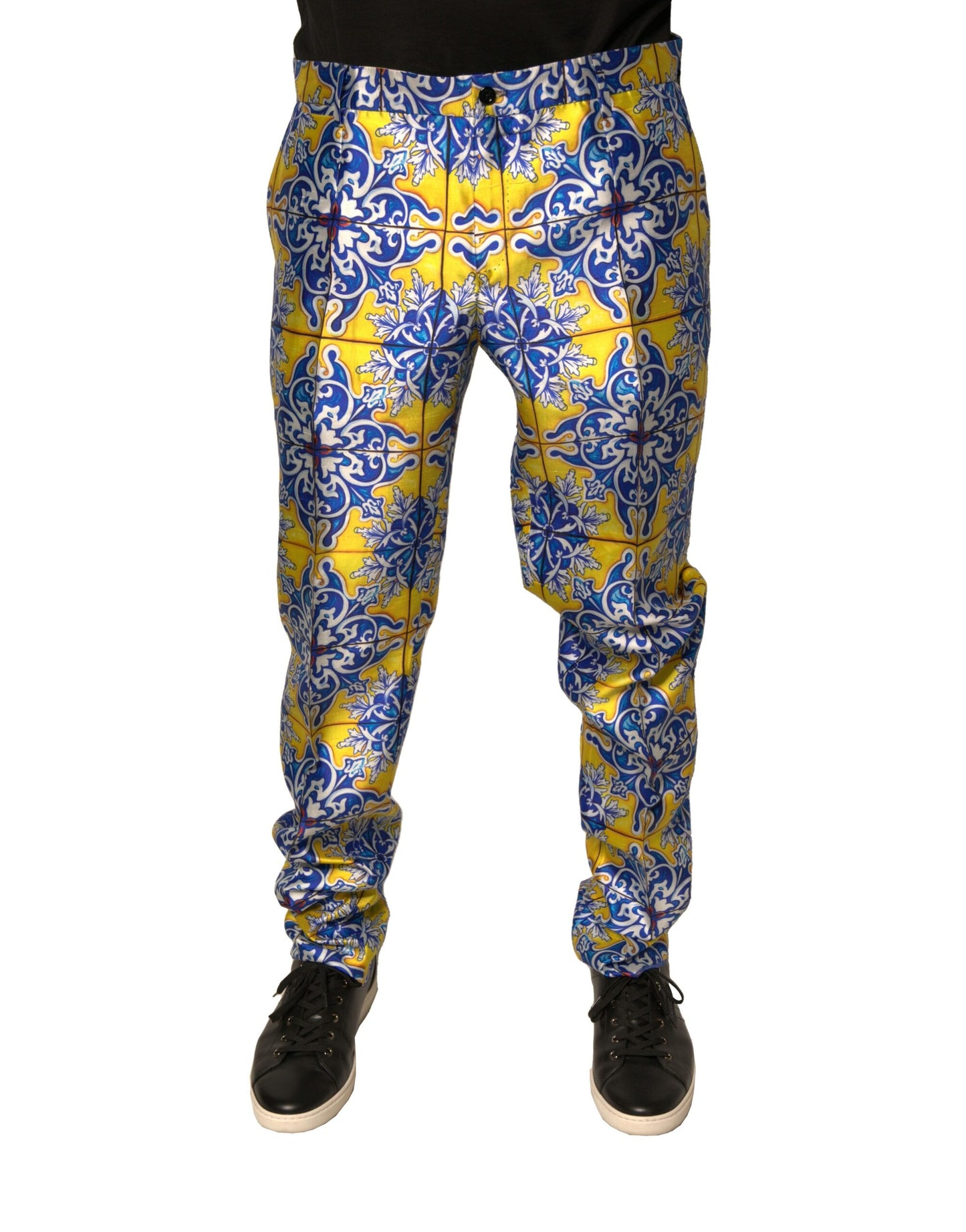 Multicolor MajolicaSilk Skinny Pants