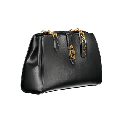 Black Polyethylene Women Handbag