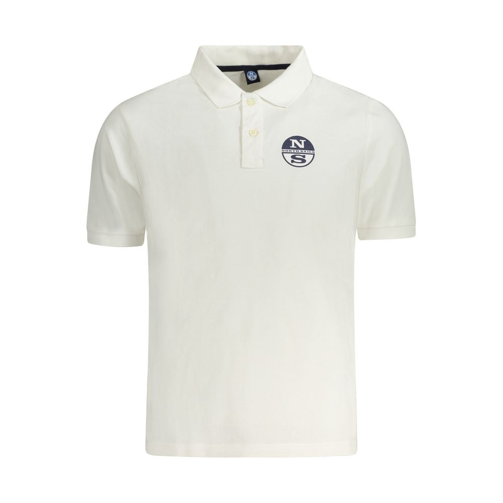 White Cotton Men Polo