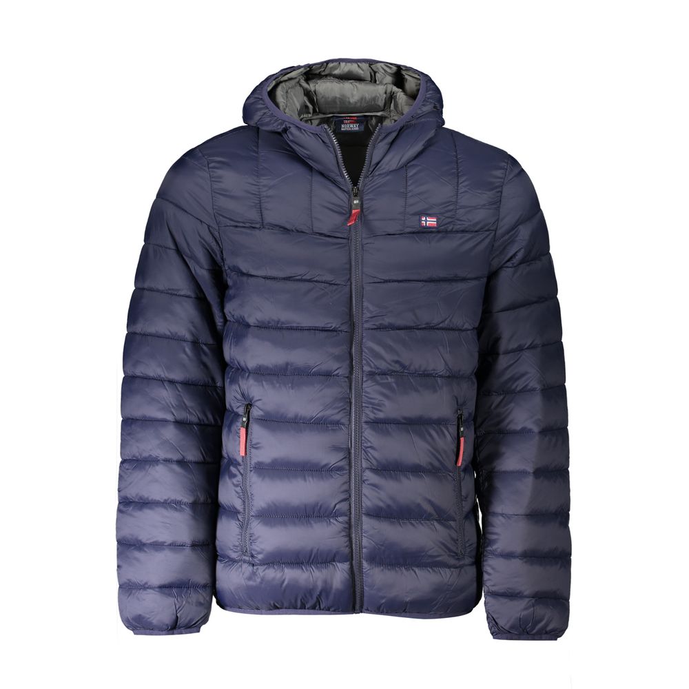 Blue Polyamide Men Jacket