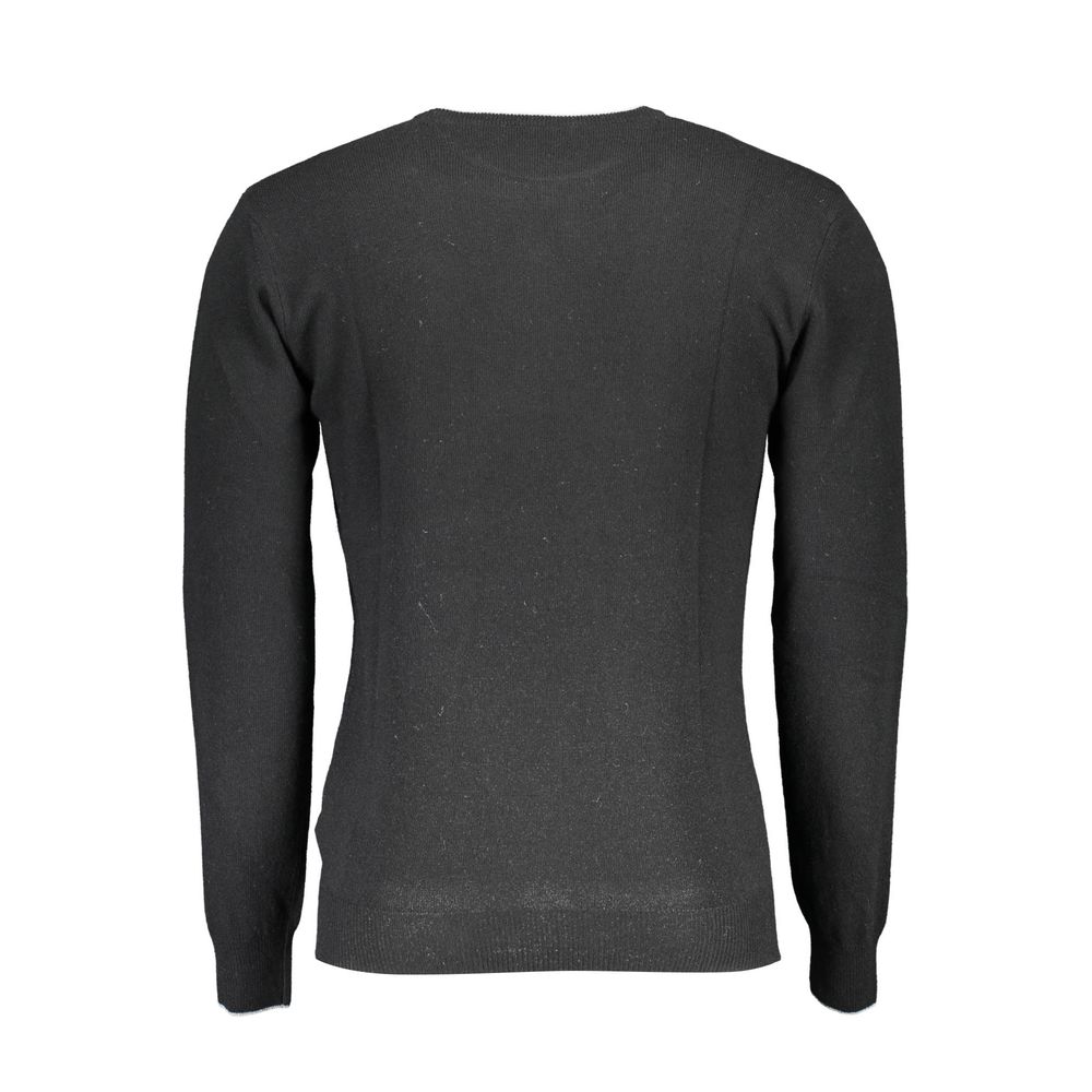 Black Wool Men Sweater