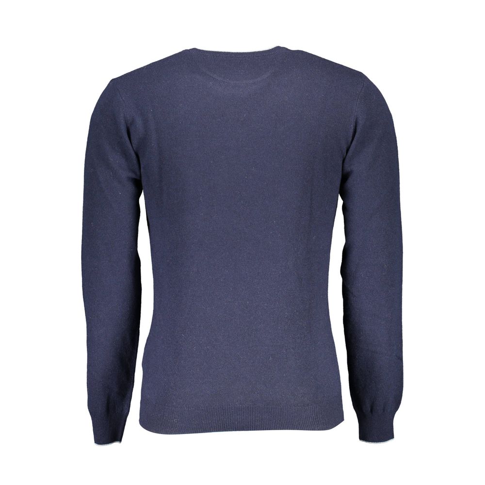 Blue Wool Men Sweater