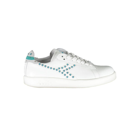 Weiße Leder Damen Sneaker