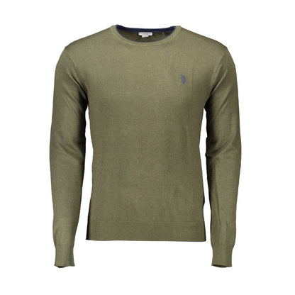 Green Viscose Men Sweater