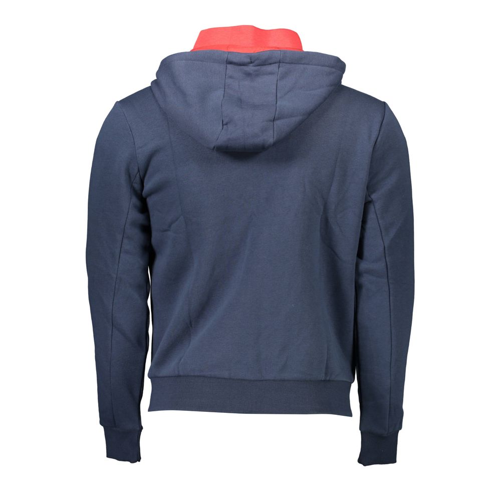 Blue Cotton Men Sweater