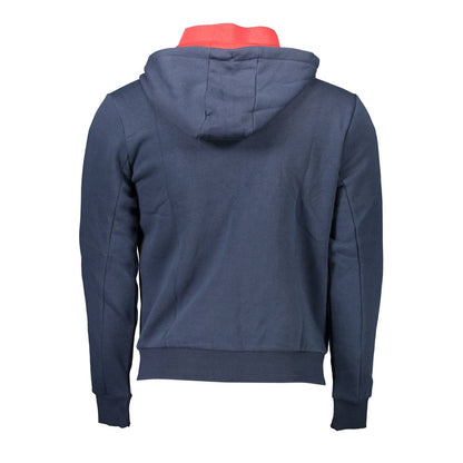 Blue Cotton Men Sweater