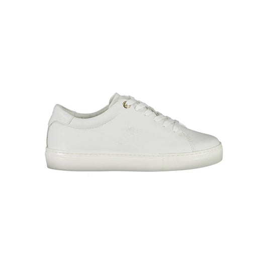 Weiße Leder Damen Sneaker