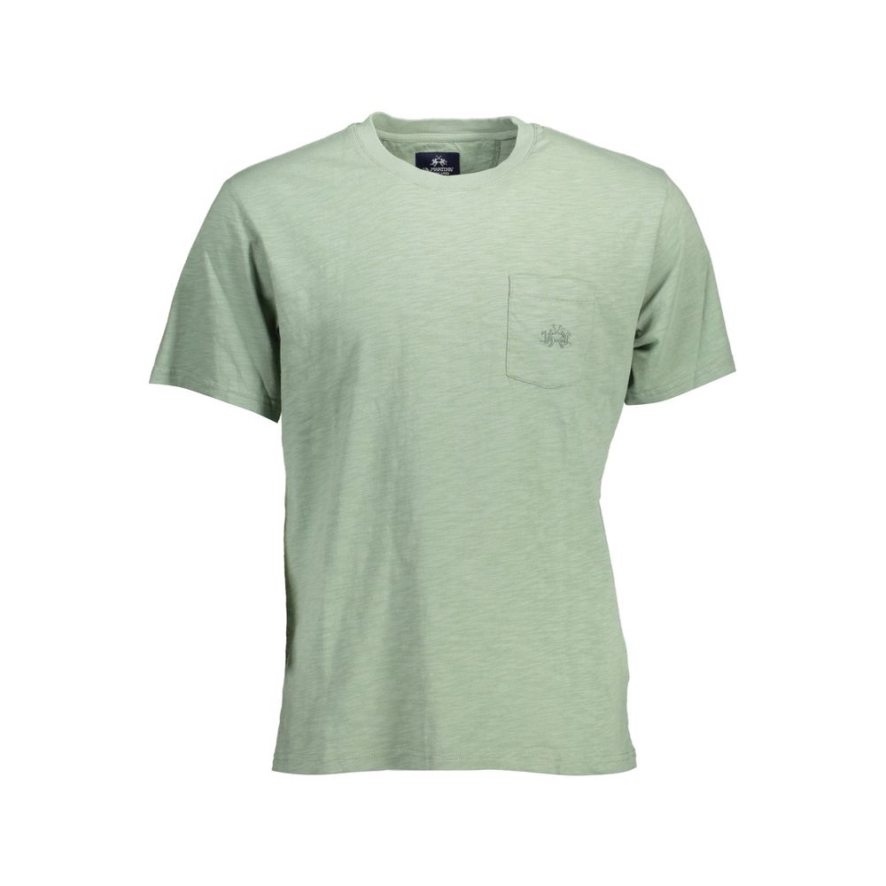 Green Cotton Men T-Shirt