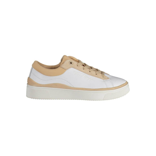 Weiße Leder Damen Sneaker