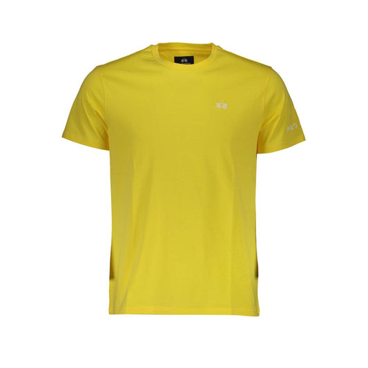 Yellow Cotton Men T-Shirt