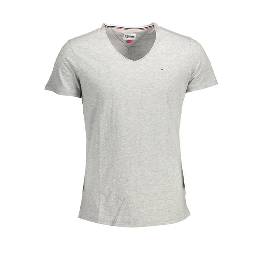 Gray Polyester Men T-Shirt