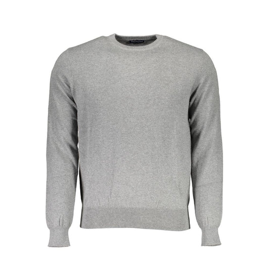 Gray Cotton Men Sweater