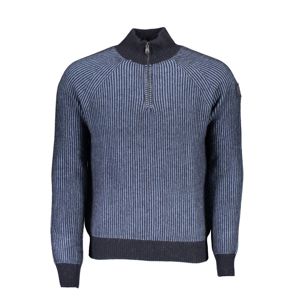 Blue Wool Men Sweater