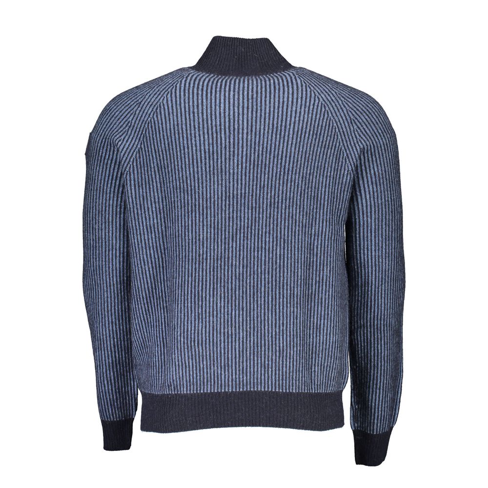 Blue Wool Men Sweater