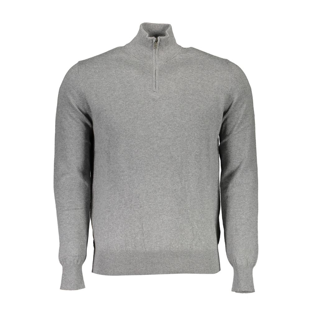 Gray Cotton Men Sweater