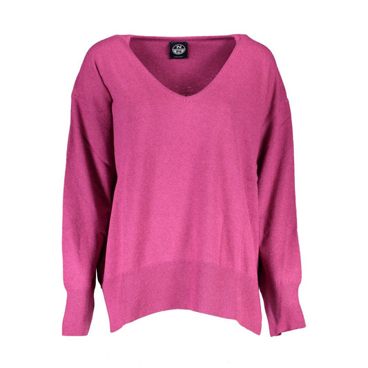 Lila Wollpullover für Damen