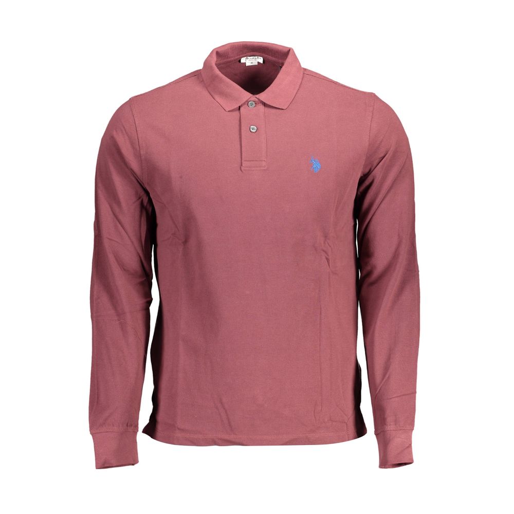 Purple Cotton Men Polo Shirt