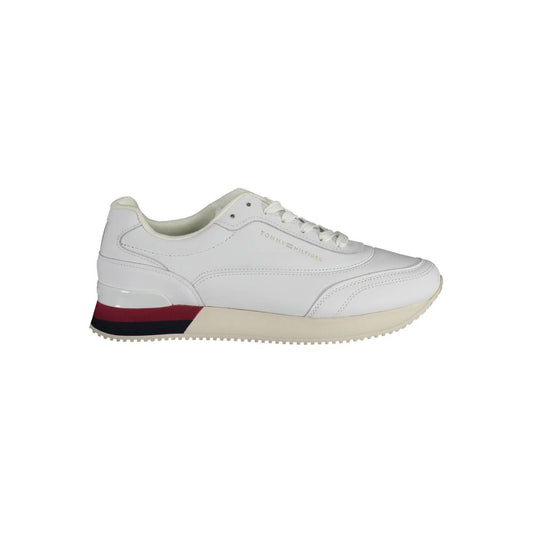 Weiße Leder Damen Sneaker