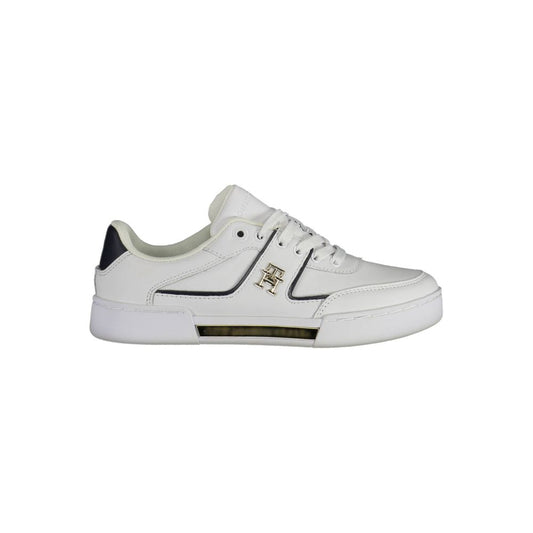 Weiße Leder Damen Sneaker