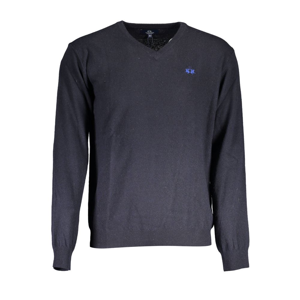 Blue Wool Men Sweater