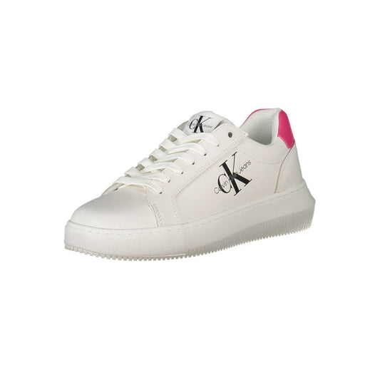 Weiße Leder Damen Sneaker