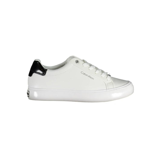 Weiße Leder Damen Sneaker