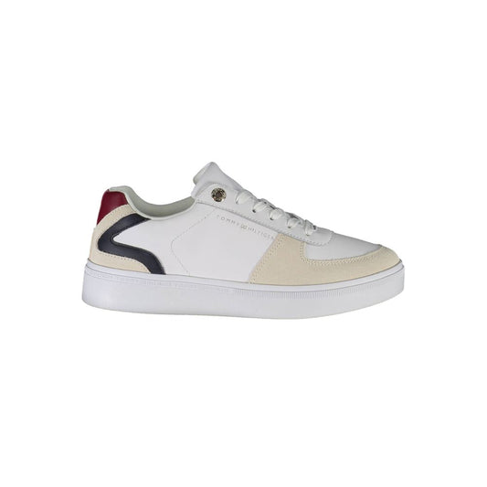 Weiße Leder Damen Sneaker