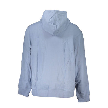 Light Blue Cotton Men Sweater