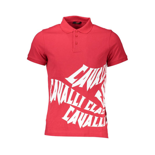 Red Cotton Men Polo Shirt