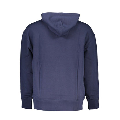 Blue Cotton Men Sweater